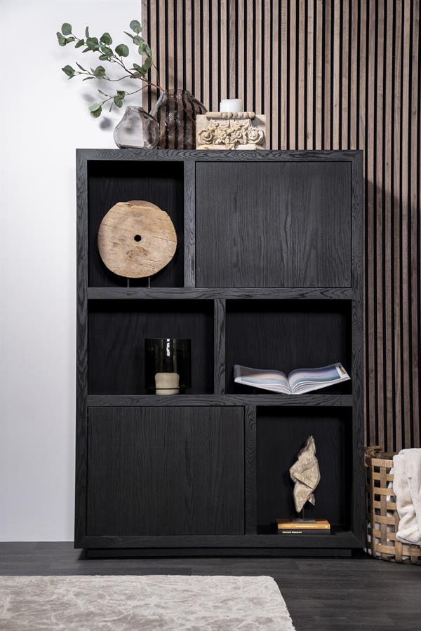 Kabinet Helsinki 2-drs 120x170cm zwart