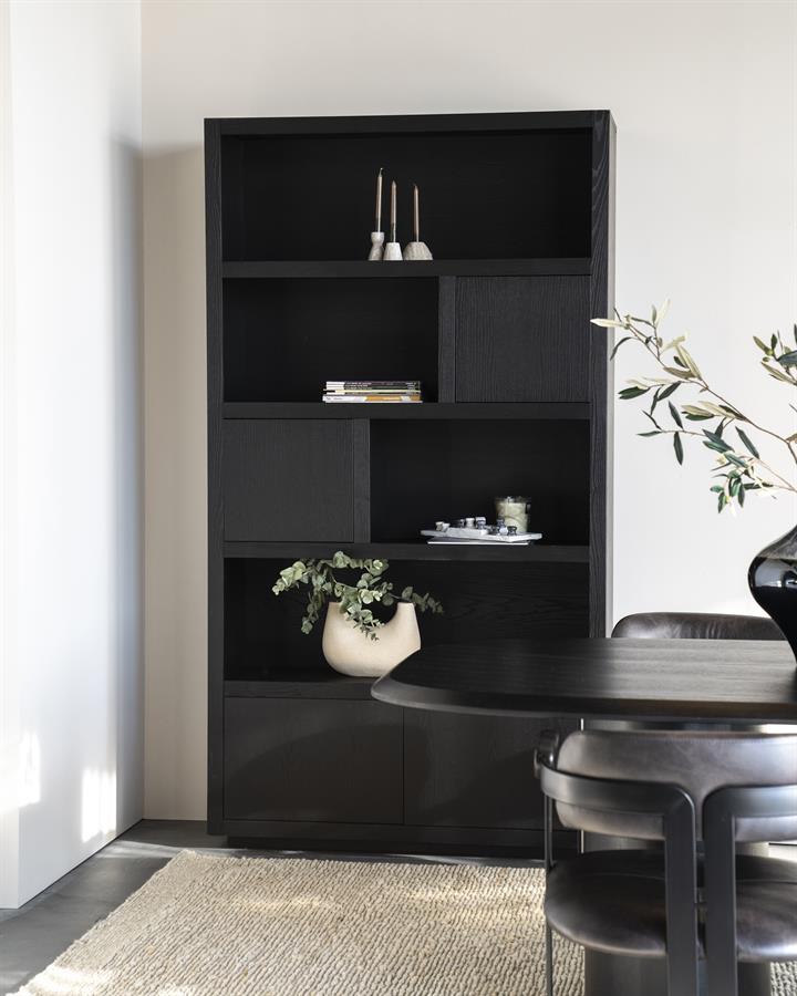 Kabinet Helsinki 4-drs 120x220cm zwart