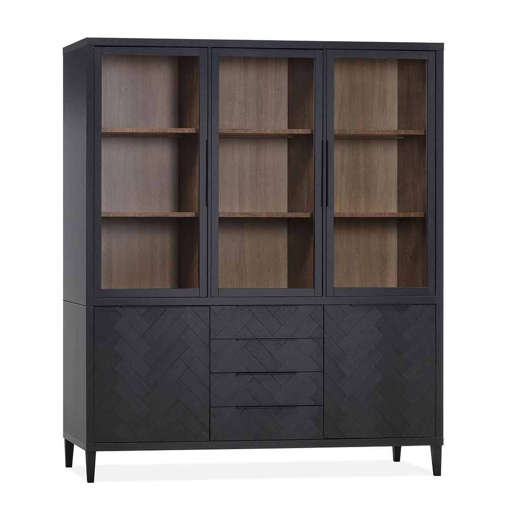 Vitrinekast Beesd 3 deurs