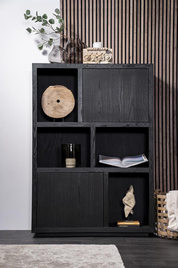 Kabinet Helsinki 2-drs 120x170cm zwart