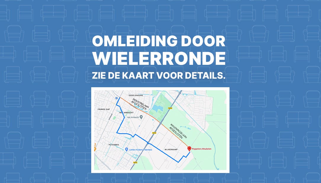Omleiding door wielerronde