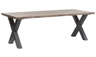 Eetkamertafel met stalen kruispoot Veenendaal 160 cm