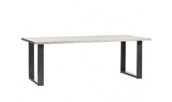 Eetkamertafel met stalen u poot Urban 220 cm