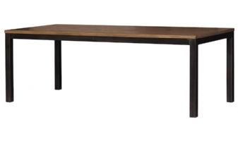 Massief eiken eettafel Maxwell met metalen poten