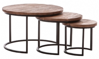 Ronde salontafel set aanbieding 3 delig!