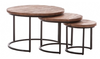 Ronde salontafel set aanbieding 3 delig!